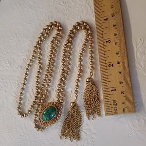 J. DeLizza & Elster for Avon Ming Green Adjustable Necklace - 1973 vintage